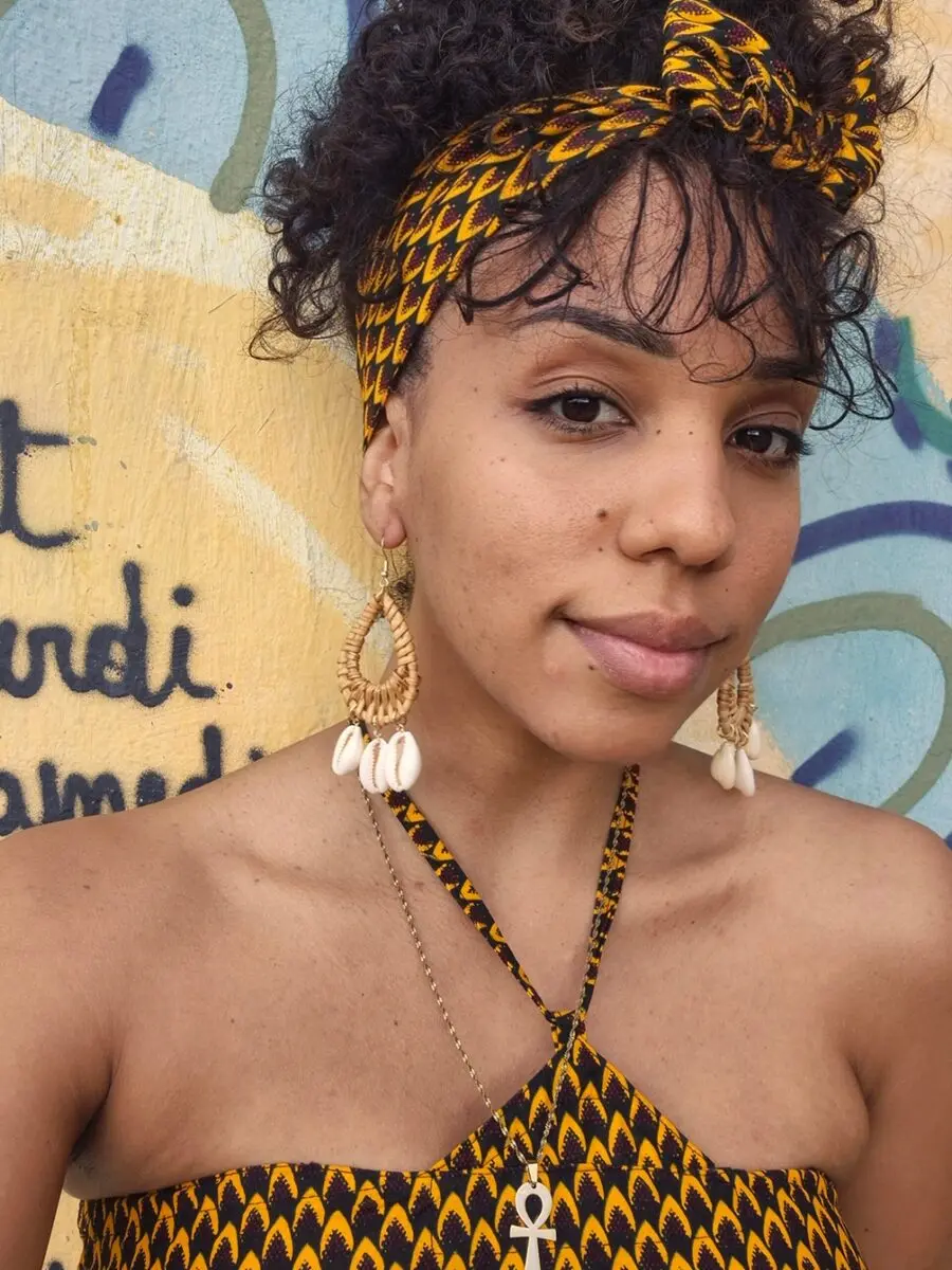 Oval Cauri Rattan Earrings