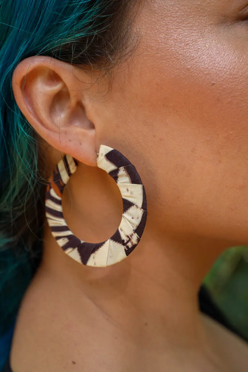 Aya Sama Flat Hoop Earrings