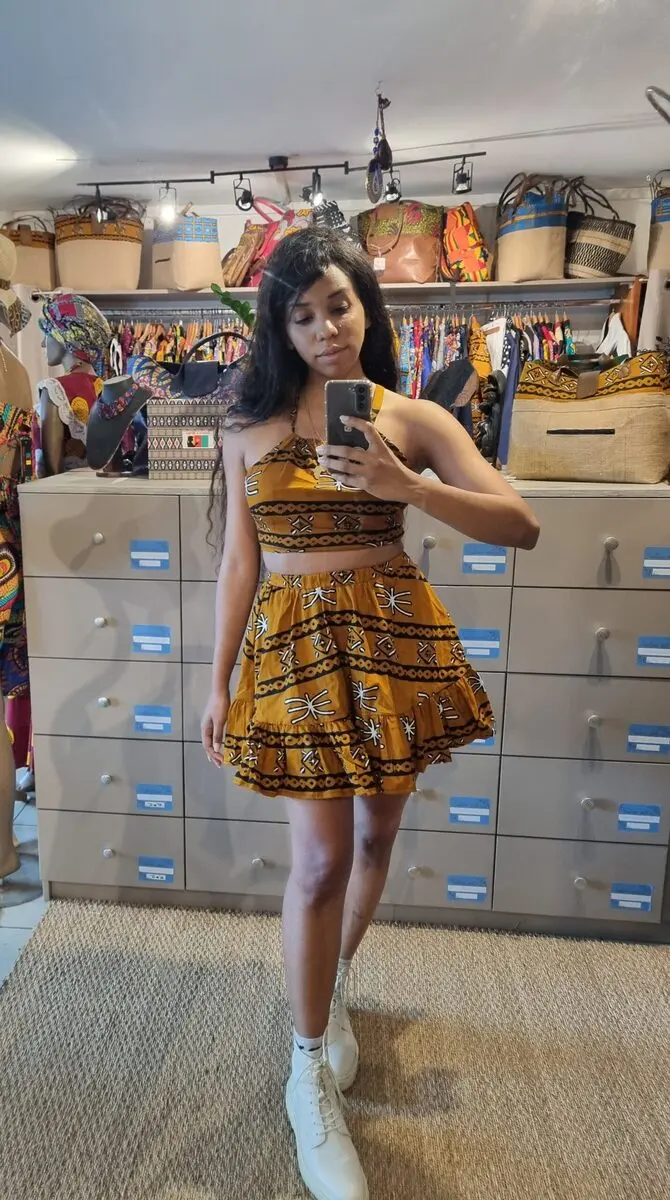 Kaele Wax Mini Skirt