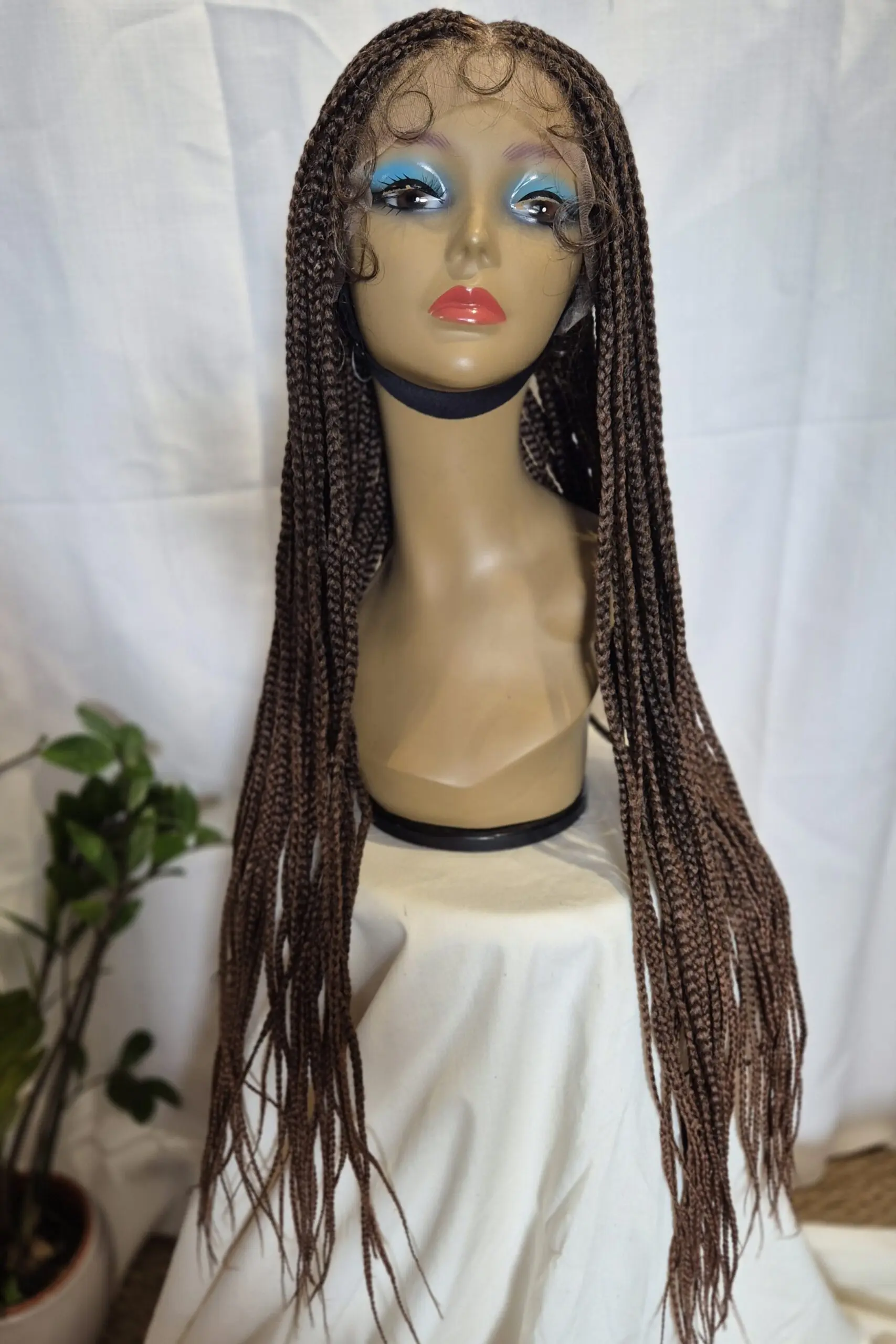Synthetic box braids wig