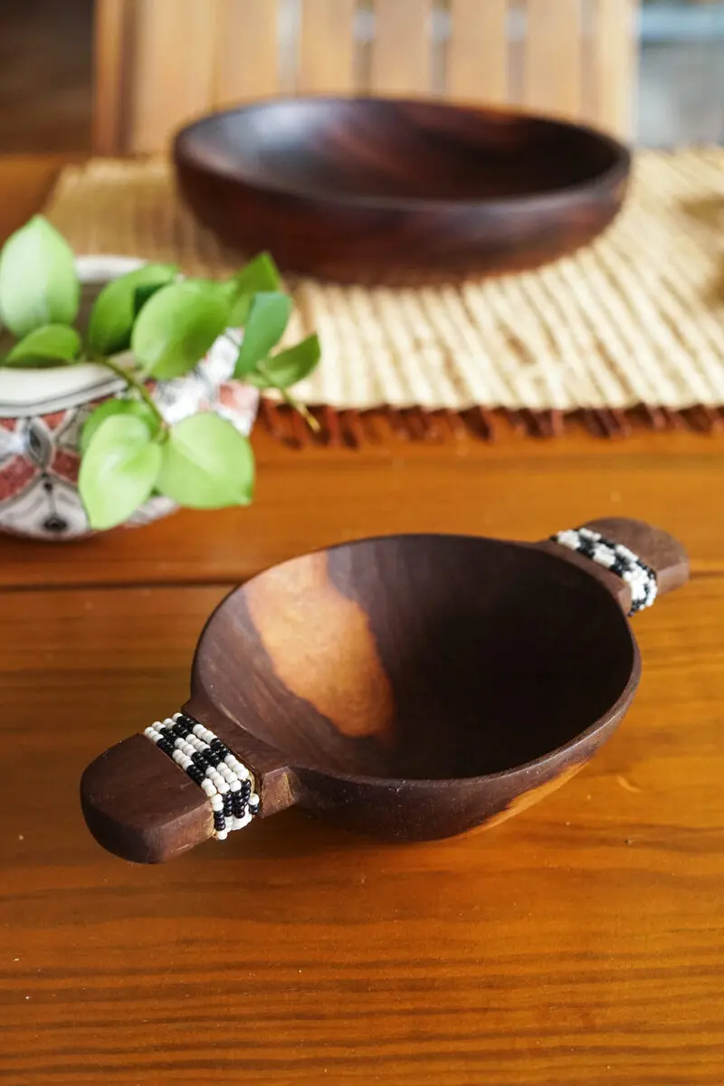 Small white Maasai bowl
