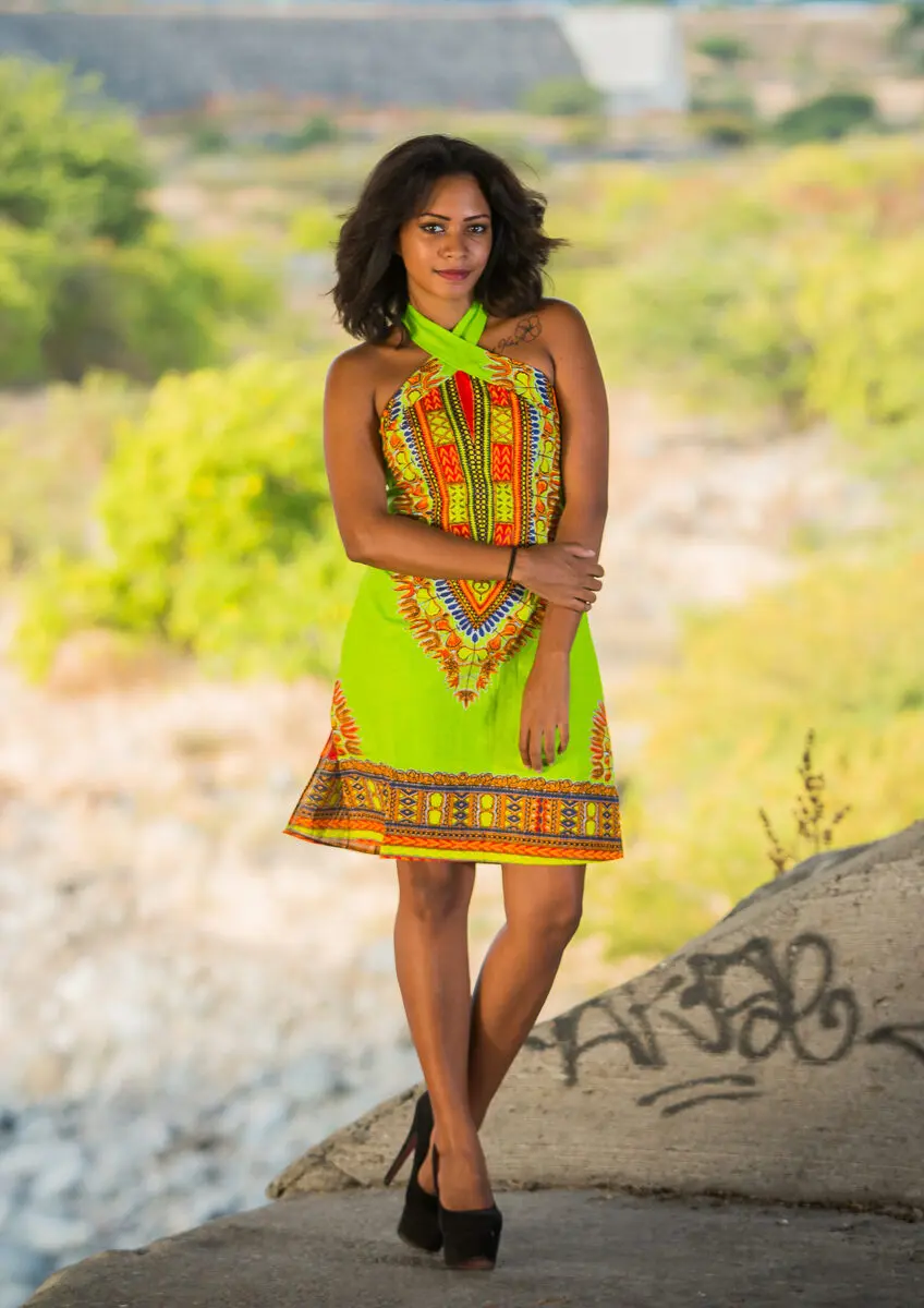 Wrap-Style Dashiki Dress (4 colors)