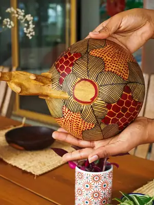 Fully painted elephant bowl 5