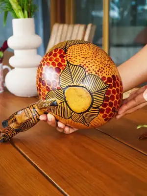 Fully painted zebra-print bowl 7