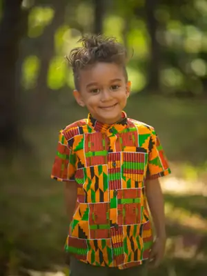 Ashanti Orange Children's Shirt 6