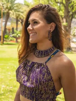 Senia Necklace in Mauve 3