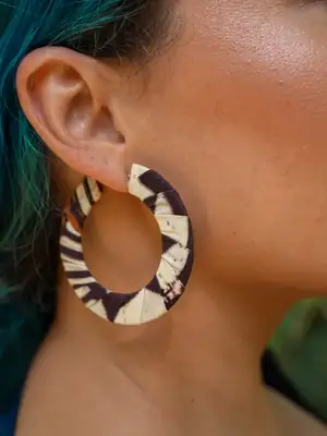 Aya Sama Flat Hoop Earrings