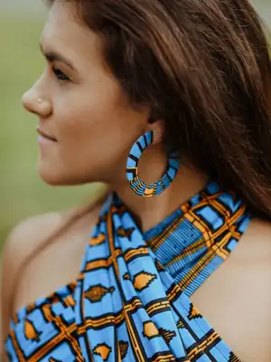 Bafia Flat Hoop Earrings