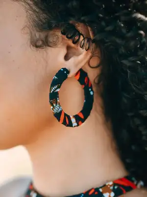 Jelani Flat Hoop Earrings