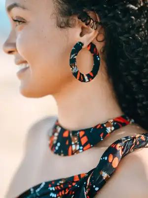 Jelani Flat Hoop Earrings 3