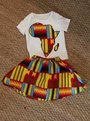 Yellow "Africa" Girls' Set 4
