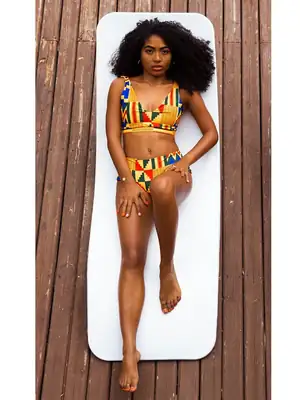 Akee Kente Bikini Top