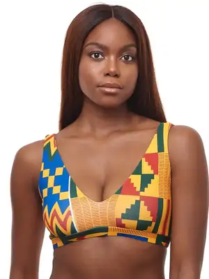 Akee Kente Bikini Top