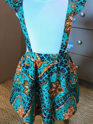 Emerald Children's Skirt with Straps 3