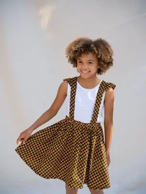 Jupe Enfant à bretelles Flamme