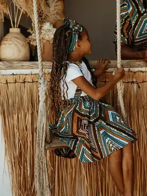 Kribi Girls' Skirt with Straps 3