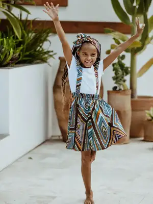 Kribi Girls' Skirt with Straps 5