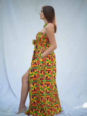 Ashanti Orange Maxi Skirt 7