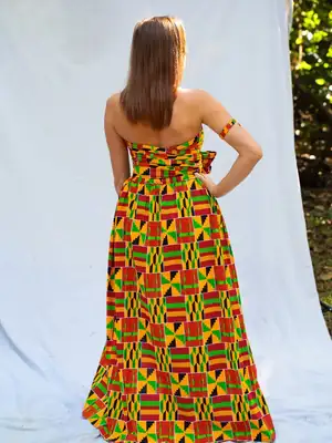 Ashanti Orange Maxi Skirt 8