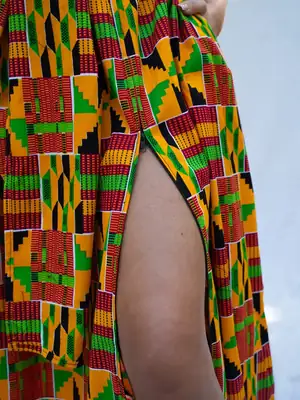 Ashanti Orange Maxi Skirt 9