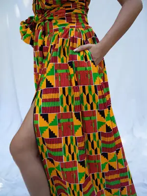 Ashanti Orange Maxi Skirt 10