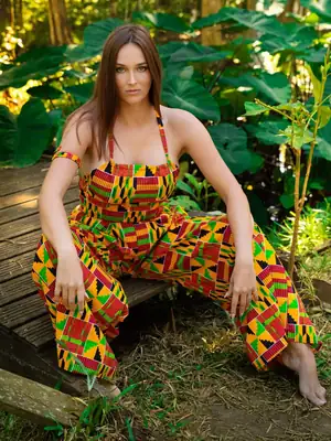 Ashanti Orange Pants 4