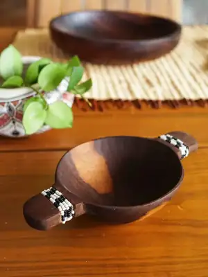 Small white Maasai bowl