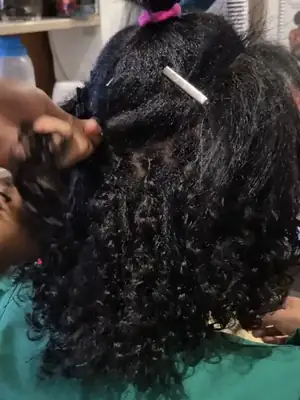 Installation of hair extensions 3