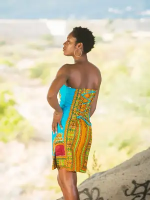 Strapless Dashiki Dress (4 colors) 8