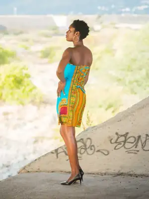 Strapless Dashiki Dress (4 colors) 9