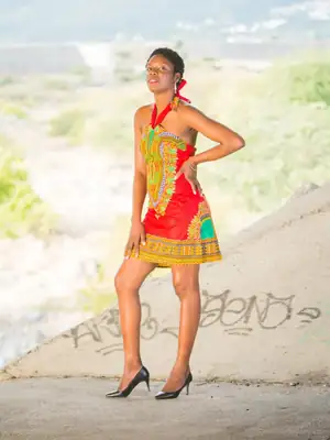 Wrap-Style Dashiki Dress (4 colors) 12
