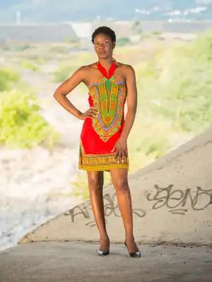 Wrap-Style Dashiki Dress (4 colors) 16