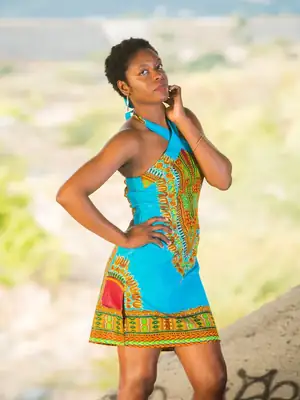 Wrap-Style Dashiki Dress (4 colors) 15