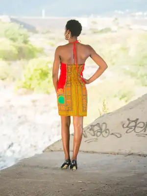 Low-cut Dashiki Dress (3 colors) 3