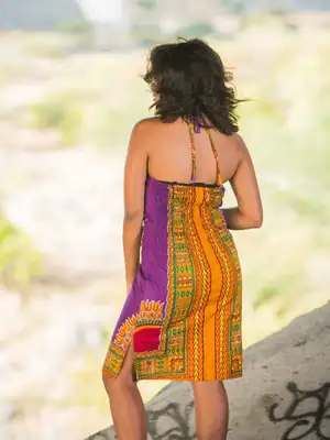 Low-cut Dashiki Dress (3 colors) 5