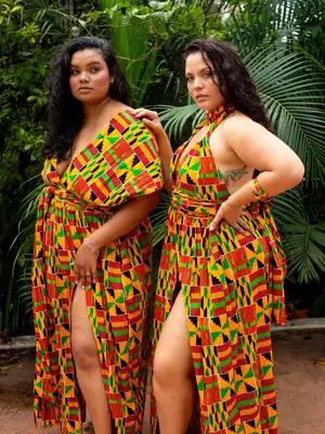 Ashanti Orange Infinity Dress
