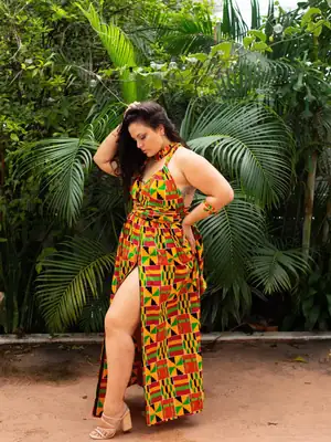 Ashanti Orange Infinity Dress