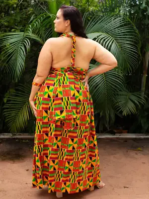 Ashanti Orange Infinity Dress 3