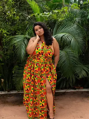 Ashanti Orange Infinity Dress 4