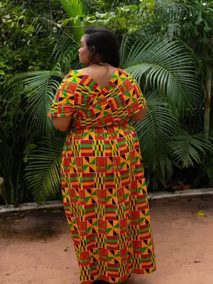 Ashanti Orange Infinity Dress 6