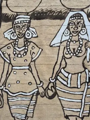 Bogolan Wall Hanging: The Nurturers 3