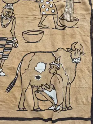 Bogolan Wall Hanging: A Day in the Village 5