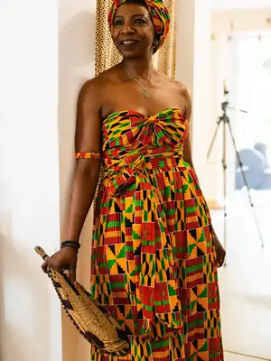 Ashanti Orange Bandeau Top 3