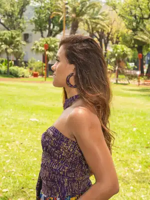 Top bandeau Senia mauve