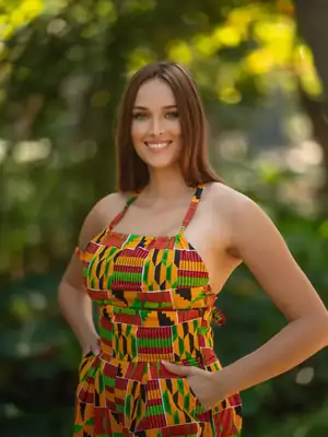 Ashanti Orange Backless Top 3