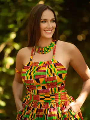Ashanti Orange Backless Top 4