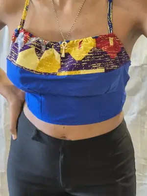 Top dos nu Senia bleu