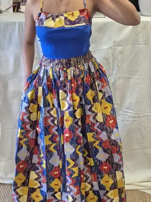 Senia Blue Backless Top 4
