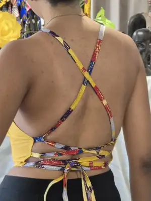 Senia Yellow Backless Top 3
