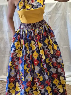 Senia Yellow Backless Top 4